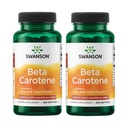 Swanson Beta-karotén Vitamín A 25000 IU kožný imunitný systém Zdravie Antioxidant Podpora 7500 μg 300 Softgels Počet (2 balenia)