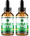 NutraRize (2 balenia) Cukor Detox kvapky, SugarDetox kvapky, 21-Day Sugar Detox Challenge, All-Natural Liquid Cleans pre začiatočníkov, Premium Blood Formula Gotas Recenzia (60 Servings)