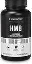 Jacked Factory Essentials HMB Kapsule - HMB Doplnky pre Lean Muscle Growth, Preventing Muscle Breaking During Calorie-Deficits, & Enhanceing Muscle Recovery - 120 Veggie Capsules