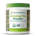 Amazing Grass Greens Trio: Greens Powder with Wheatgrass, Alfalfa, & Jačmenná Tráva, Bohatý zdroj chlorofylu, 30 Servings