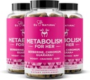 Metabolizmus pre jej 3-balenie Bundle - Chudnutie pilulky pre ženy - chuť k jedlu potláča, spaľovač tukov, metabolizmus Booster - Bojové hladovanie a schudnúť Belly tuk - Berberine, chróm Picolinate & Guarana