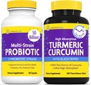 InnovixLabs Multiprobiotic & Curcumin Bundle Multi-Strain Probiotic (60 Kapsule Time-Release) Turmeric Curcumin (100 tabliet Time-Release). Podporuje Gut a Immune Health. *