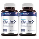 Vitamín C 1000mg Komplex s L-lyzín 500mg, Zinok Glukón 12mg, Bioflavonoidy 300mg. Lekár Formulovaný horčík Stearate Free Doplnky pre zdravý imunitný systém podporu. dve fľaše.(2)