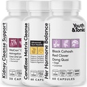 Hormón Balance & CandEase Matrix & Obličky Cleanse Bundle 3 Pack for Woman 