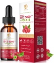 Lukaree Vitamín B12 Sublingválne kvapky Vegan B12 Vitamíny Liquid-Full Spectrum-Metylkobalamín, Adenozyl & Hydroxy B12, pre energiu, Focus, Mood & Immune Support- 2 mesiace dodávky, 2 fl oz