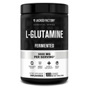 Jacked Factory L-Glutamine Powder 100 Servivné služby - Vegan Fermented L Glutamine Supplement for Post Workout Muscle Recovery, imunita, Tráviace zdravie 