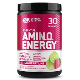 Optimálna výživa Amino Energy - Pre Cvičenie so zeleným čajom, BCAA, Aminokyseliny, Keto Friendly, Zelená káva extrakt, Energetický prášok - jahodová vápno, 30 Servings (Packaging May Vary)