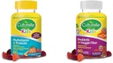 Culturele Kids Probiotické Gummy pre vek 2+ - Peach-Orange & Mixed Berry Flavors & Daily Probiotic for Kids + Veggie Fiber Gummies (Ages 3+) - 60 Počet - Tráviace
