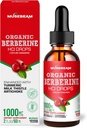 Organické Berberine HCl 1000mg Tekuté kvapky - s Ceylon škorica kurkuma mlieko bodkované Artičok - Vysoká biodostupnosť doplnok pre mužov Ženy - Vegan cukor bezlepok zadarmo 2fl. oz (60ml)