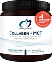 Designs for Health Collagen + MCT, Unflavred - Hydrolyzed Grass-Fed Collagen Peptidy s MCT olej prášok na podporu duševné zameranie, Trvalá energia, zdravie kože a Gut (30 Servings)