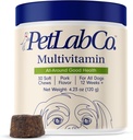 PetLab Co. 22 v 1 pes multivitamín - podporná psa imunitná odpoveď, koža, kozmetika, kĺby a celkové zdravie - vitamíny A, E, D, B12, minerály, antioxidanty - žuvacia pork flavor - balenie máj Vary