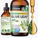 BIO KRAUTER Olive Leaf Extract Liquid - Olive Leaf Tinture for Immune Support - Alkohol a cukor bez - Vegan kvapky 4 Fl.Oz.