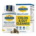 BellyFlush - Jemné Colon & Gut očistiť doplnok s mliekom Thitle & Bentonit Clay - Podporuje zápcha, Debloat, Tráviace Detox & Flushing - 60 Kapsule