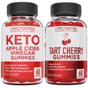 60 Keto Apple Cider Ocogar Gummies Advanced Weight Loss + 60 Tart Cherry Gummies s extraktom z zelerového semena