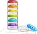 AUVON Stackable pilulky Organizátor pre flexibilné použitie, extra veľké týždenné pilulky s efektívne plnenie dizajn, farebné pilulky box 7 deň ľahko sledovať, pilulky kontajner pre lieky, vitamíny, rybie oleje