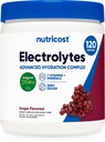 Nutricost Electrolyte Complex prášok (120 porcií, Hrozno) - hydratačné doplnok nápoj Mix s vitamínmi a minerálmi