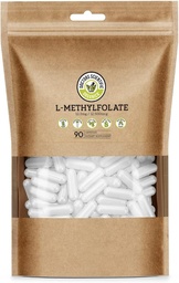PDS Metylfolát 12,5 mg (5 MTHF doplnok) - 90 Vegan kapsuly (12.5 mg) - Active L Metylfolate Supplement for Homocysteín Control - Kyselina listová Vitamín - Eko-priateľský obal