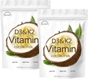 D3 + K2 Mäkké gély kokosového oleja, vitamín D3 10000 iu Plus K2 (MK-7) 200 μg, vitamín D3 K2 Supplement Softgels, Replenish Vitamín D3 K2 Softgels 300 Gels