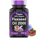 tnvitamíny Organický ľanový olej Softgels: 2000 mg - 90 Softgels 