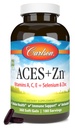 Carlson - ACES + Zn, vitamíny A, C, E + selén a zinok, multivitamín so zinkom, bunkové zdravie a imunitná podpora, selénový multivitamín, antioxidant, 360 softgelov