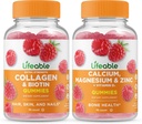 Životaschopné kolagény a biotín + vápnik, horčík, zinok a vitamín D, Gummy Bundle - veľké ochutnávky, vitamínové doplnky, bez lepidla, bez GMO, žuvacia guma