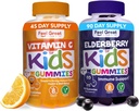 Pocit, skvelá imunita Gumies pre deti Duo - 90 dní dodávky - zinok, vitamín C, bazy - bezlepok, rastlina založená - chutné Berry & Citrus Gummies