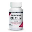 Kirkman - Bisglycinát vápenatý Chelát 200 mg - 120 kapsúl - Bez vitamínu D3 - Pomáha udržiavať silné kosti - Hypoalergénna