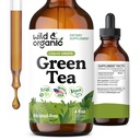 Wild & Organic Green Tea Extract Liquid Drops - Antioxidant-Rich Green Tea Supplement - 2-Month Supply - Vegan, Cukor a alkohol-bez Camellia Sinensis Tincture - 4 fl oz