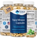 Trace Minerals Low-Sodium ConcenTrace Capsules - Supplement to Support Bone Health & Body Energy - Healthy Hydration & Electrolyte Suplement - 270 Kapsule (90 Servisov