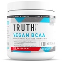 Truth Nutrition Vegan BCAA Powder- 2:1:1 pomer Natural BCAA Amino Acids Powder for Energy, Muscle Building, Post Workout Recovery Drink for Muscle Recovery (Červená malina, 30 Servings)