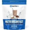 NutriBreakfast by Nutrillermo/Keto Protein Collagen Powder with MCT Oil/MCT Oil Powder/Keto Collagen Peptides with Grass-Fed Bovine Collagen Type I & III (15.9, Chocolate)