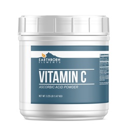 Pozemné prvky Vitamín C prášok 3,25 lb, kyselina askorbová, Dietary Supplement