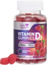 Vitamín D3 Gummies 5000 IU (125 μg) - Trojitá sila kosti a imunitná podpora, vitamín D Gummy doplnok stravy, Príroda Berry D vitamín Supplement, Malinová Ochutená, non-GMO - 60 Gummies