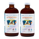 LIKVIDNÁ HEALTH Attention, Tekutý multivitamín pre deti a dospievajúcich - Zlepšuje pamäť Retention, Koncentrácia, zameranie, nálada, relaxácia a upokojenie - vyrobené v USA, Veľká chuť, Vegan, bez cukru (2 balenia)