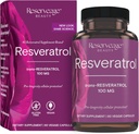 Reserve Beauty, Resveratrol 100 mg, Antioxidant Supplement for Heart and Cellular Health, Supports Healthy Aging and Immune System, Paleo, Keto, 60 Kapsule (60 Servings)