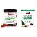 Force Factor ProbioSlim Apple Cider Ocot Gumies s organickými, LactoSpore & Smarter Greens Superfood Chews, Greens a Superfoods s probiotikami, Antioxidant