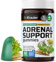 BIO KRAUTER Adrenal Support Gummies - 60 Žuvačky - Rhodiola & Ashwagandha Gummies s vitamínmi C, B6, B12 - Vegan Suplement Podpora nálady