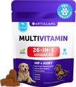 20 u 1 psa Multivitamín s glukozamínom - Žuvateľné psie vitamíny a doplnky - Senior & Puppy Multivitamínové žuvačky pre Pet Hip & Joint Support, Imunita, Mobilita, Koža, Trvanlivosť - 70 mäkkých liekov