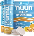 Nuun Daily Electrolyte Tablety s horčíkom, vápnikom, draslíkom, chloridom a sodným, bez lepidla, bez cukru, & Vegan, zmiešané Citrus Flavor, 4 balenia (40 porcií celkom)