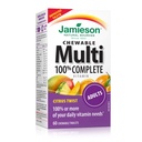 Jamieson 100% Kompletný chutný multivitamín pre dospelých Citrus Twist Multi, 60 žuvacích tabliet