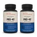 Živá Vedomá PRO45: Probiotická formula, 45 miliárd CFU, 11 komplexných kmeňov. Dairy Free. Podporuje imunitný a tráviace zdravie. 60 kapsúl (2-Pack)
