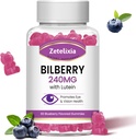 Lutein Gummies Eye Health Supplement for Adults, Lutein & Zeaxantin Supplements Eye Vitamíny Gummies, Čučoriedky s luteinom na podporu očí a zraku - 60 Gummies