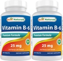 Najlepšie prírodné vitamín B6 25 mg, 120 tabliet (120 počet (pár 2)