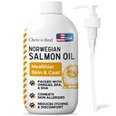 Lososový olej pre psy a mačky, 32 oz - Omega-Rich Supplement for Healthy Skin & Coat, Joint & Immune Support - All-Natural Fish Oil Liquid - Premium Pet Care, Made in USA