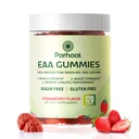 EAA Gummies 120 Gummies (Strawberry), Essential Amino Acides - All 9 Essential Aminos (EAA) and All Branched-Chain Aminos (BCAA), Non-GMO, Gluten Free, Vegetarian Friendly