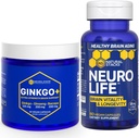 PRÍRODNÉ STACKS Ginkgo Biloba + NeuroLife Supplement Bundle - Podpora Mental Performance & Brain Longevity* - 120 Celkom Kapsule
