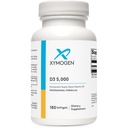 XYMOGEN D3 5000 - Biodostupný vitamín D3 5000 IU (125 μg) - Vysokopotenciálny vitamín D doplnok k podpore imunitného zdravia, kosti + zdravie srdca (180 softgelov)