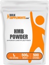 BulkSupplementments.com Prášok HMB - ako vápnik HMB, Beta-Hydroxy Beta-metylbutyrát - HMB prášok doplnky, bez lepidla - 1g na obsluhu, 500g (1,1 lbs) (Pack of 1)