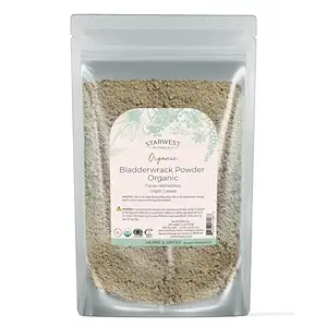 Starwest Botanicals Sušený Bladderwrack Organic Powder - Natural Seaweed Herb, Zdroj jódu, draslíka, zinku, vápnika, Vitamíny A & C, Certified Kosher, Non-GMO - 4 oz Pouch