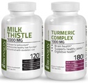 Bronson Turmeric Curcumin s BioPerine High Potency Joint Support + Milk Thitle 1000mg Silymarin Marianum & Dandelion Root